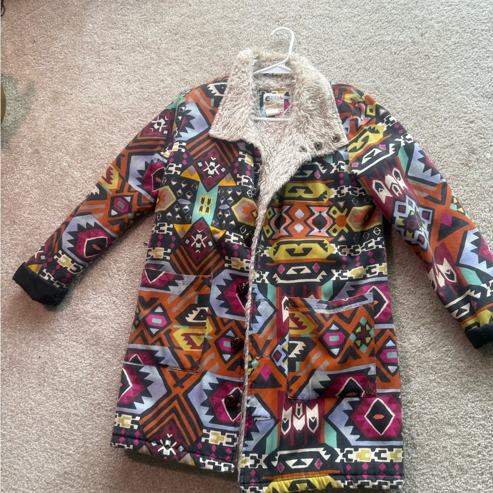Billabong Multicolor Patterned Teddy Jacket - image 1